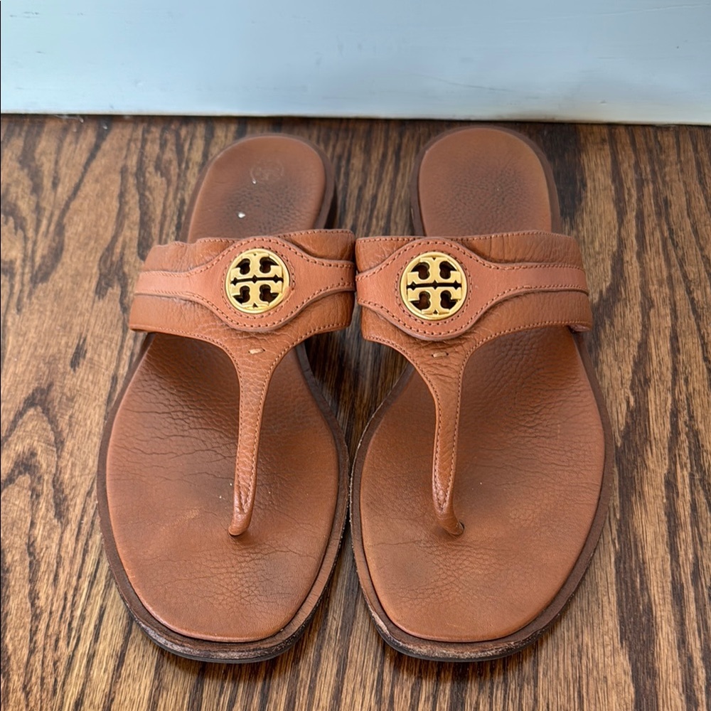 Tory Burch Brown Leather Sandals, Sz 9